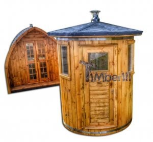 Udendørs sauna til begrænset haveplads